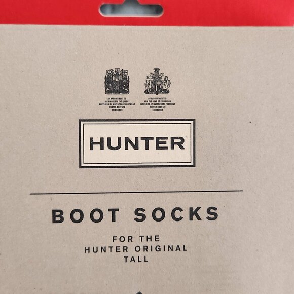 HUNTER BOOT SOCKS BLACK NWT SIZE MEDIUM - Picture 4 of 4